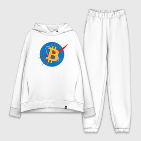 Женский костюм хлопок Oversize с принтом BITCOIN NASA | БИТКОИН НАСА (Z) в Ухте,  |  | binance coin | bitcoin | blockchain | btc | cardano | crypto | ethereum | litecoin | polkadot | tether | xrp | биткоин | блокчейн | валюта | деньги | криптовалюта | майнер | майнинг | цифровая валюта | цифровое золото | эфир
