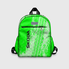 Детский рюкзак 3D с принтом SKODA в Ухте, 100% полиэстер | лямки с регулируемой длиной, сверху петелька, чтобы рюкзак можно было повесить на вешалку. Основное отделение закрывается на молнию, как и внешний карман. Внутри дополнительный карман. По бокам два дополнительных кармашка | auto | skoda | sport | авто | автомобили | автомобиль | автомобильные | бренд | внедорожники | легковые | марка | пикапы | спорт
