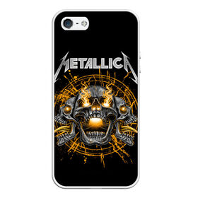 Чехол для iPhone 5/5S матовый с принтом Metallica в Ухте, Силикон | Область печати: задняя сторона чехла, без боковых панелей | heavy metal | metal | metallica | группы | метал | металлика | музыка | рок | трэш метал | хєви метал