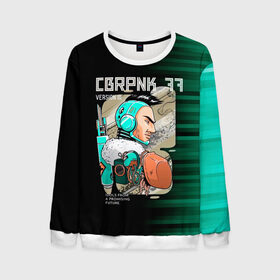 Мужской свитшот 3D с принтом CBRPNK 77 VERSION III в Ухте, 100% полиэстер с мягким внутренним слоем | круглый вырез горловины, мягкая резинка на манжетах и поясе, свободная посадка по фигуре | cyberpunk 2077 | hacker | maelstrom | militech | quadra | samurai | sci fi | technology | trauma team | v | будущее | игра | иероглифы | киану ривз | кибер | киберпанк | киборг | киборги | корпорация | лого | милитек | панк | роботы | самурай | т