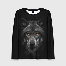 Женский лонгслив 3D с принтом Evil Wolf в Ухте, 100% полиэстер | длинные рукава, круглый вырез горловины, полуприлегающий силуэт | animal | beast | dark | darkness | evil | moon | nigth | tegunvteg | werwolf | wild | wolf | вервольф | вой | волк | волки | волчара | дикий | животное | зверь | клык | клыки | луна | ночь | оборотень | полнолуние