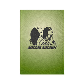 Обложка для паспорта матовая кожа с принтом Билли Айлиш в Ухте, натуральная матовая кожа | размер 19,3 х 13,7 см; прозрачные пластиковые крепления | bad guy | billie | billie eilish | billieeilish | билли | билли айлиш