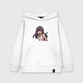 Детская толстовка хлопок с принтом Pixel art anime в Ухте, 100% хлопок | Круглый горловой вырез, эластичные манжеты, пояс, капюшен | anime | art | girl | manga | pixel | аниме | арт | девушка | манга | пиксель