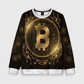 Детский свитшот 3D с принтом ЗОЛОТОЙ БИТКОИН в Ухте, 100% полиэстер | свободная посадка, прямой крой, мягкая тканевая резинка на рукавах и понизу свитшота | bitcoin | blockchain | btc | cardano | crypto | ethereum | polkadot | tether | xrp | бинанс | биткоин | блокчейн | валюта | деньги | криптовалюта | майнер | майнинг | цифровая валюта | цифровое золото | эфир
