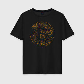 Женская футболка хлопок Oversize с принтом БИТКОИН | BITCOIN в Ухте, 100% хлопок | свободный крой, круглый ворот, спущенный рукав, длина до линии бедер
 | bitcoin | blockchain | btc | cardano | crypto | ethereum | polkadot | tether | xrp | бинанс | биткоин | блокчейн | валюта | деньги | криптовалюта | майнер | майнинг | цифровая валюта | цифровое золото | эфир
