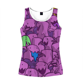 Женская майка 3D ПикачушкА: в Ухте, 100% полиэстер | круглая горловина, прямой силуэт, длина до линии бедра | purple | star crafts | зеленый | зубы | пикачу | уши | фиолетовый | чудики