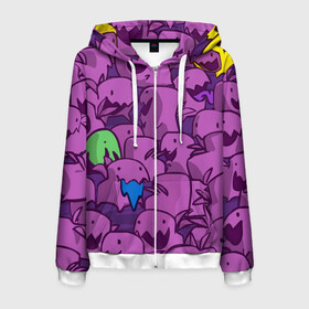Мужская толстовка 3D на молнии с принтом ПикачушкА в Ухте, 100% полиэстер | длина до линии бедра, манжеты и пояс оформлены мягкой тканевой резинкой, двухслойный капюшон со шнурком для регулировки, спереди молния, по бокам два кармана | Тематика изображения на принте: purple | star crafts | зеленый | зубы | пикачу | уши | фиолетовый | чудики