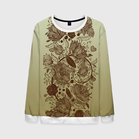 Мужской свитшот 3D чехол дудлинг цветы: в Ухте, 100% полиэстер с мягким внутренним слоем | круглый вырез горловины, мягкая резинка на манжетах и поясе, свободная посадка по фигуре | арт | дудлинг | контуры | природный | рисунок | творческий | узор | цветы | чехол