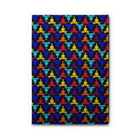 Обложка для автодокументов с принтом Йога в Ухте, натуральная кожа |  размер 19,9*13 см; внутри 4 больших “конверта” для документов и один маленький отдел — туда идеально встанут права | аум | брахма | будда | буддист | веган | вишну | ганеша | гимнастика | индиго | индуизм | инь янь | йога | лотос | мантра | медитация | нирвана | ом | просветление | психоделика | санскрит | третий глаз