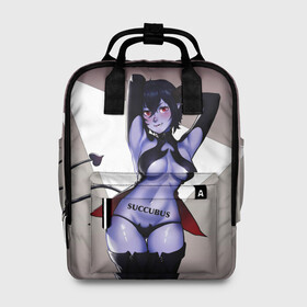 Женский рюкзак 3D с принтом Succubus в Ухте, 100% полиэстер | лямки с регулируемой длиной, сверху ручки, чтобы рюкзак нести как сумку. Основное отделение закрывается на молнию, как и внешний карман. Внутри два дополнительных кармана, один из которых закрывается на молнию. По бокам два дополнительных кармашка, куда поместится маленькая бутылочка
 | девушка | демон | мифология