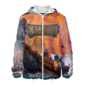 Мужская куртка 3D с принтом Valheim в Ухте, ткань верха — 100% полиэстер, подклад — флис | прямой крой, подол и капюшон оформлены резинкой с фиксаторами, два кармана без застежек по бокам, один большой потайной карман на груди. Карман на груди застегивается на липучку | fantasy | mmo | valheim | valve | валхейм | вальхейм | викинги | выживалка | игра | королевская битва | ммо | ролевая игра | фэнтази