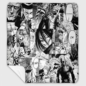 Плед с рукавами с принтом One-Punch Man (Ванпачмен) в Ухте, 100% полиэстер | Закругленные углы, все края обработаны. Ткань не мнется и не растягивается. Размер 170*145 | Тематика изображения на принте: one punch man | аниме | ван панч мен | ванпачмен | гароу | генос | кинг | сайтама | сверхзвуковой соник | фубуки
