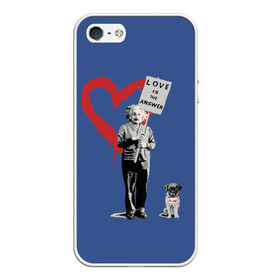 Чехол для iPhone 5/5S матовый с принтом Любовь это ответ | Banksy в Ухте, Силикон | Область печати: задняя сторона чехла, без боковых панелей | art | banksy | street art | арт | бэнкси | граффити | со смыслом | сосмыслом | стритарт