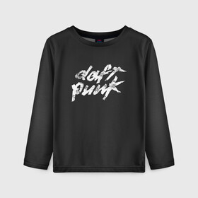 Детский лонгслив 3D с принтом Daft Punk в Ухте, 100% полиэстер | длинные рукава, круглый вырез горловины, полуприлегающий силуэт
 | Тематика изображения на принте: acces | after | all | better | crush | da | daft | dance | discovery | faster | funk | get | harder | homework | human | instant | lose | lucky | memories | more | one | punk | random | stronger | time | to | yourself | бангальтер | дафт 