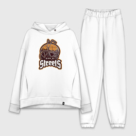 Женский костюм хлопок Oversize с принтом KING OF STREETS | GTA в Ухте,  |  | Тематика изображения на принте: 4 | 5 | five | games | grand theft auto | gta | gta v | los santos | online | rockstar | san andreas | великое авто воровство | гта | гташка | игры | логотип | лос сантос | майкл | мафия | ограбление | онлайн | пеф | рокстар | самп | сан андреас 