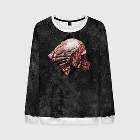 Мужской свитшот 3D с принтом RE3 | Nemesis в Ухте, 100% полиэстер с мягким внутренним слоем | круглый вырез горловины, мягкая резинка на манжетах и поясе, свободная посадка по фигуре | Тематика изображения на принте: nemesis | re | re3 | resident evil | resident evil 3 | немезида | немезис | обитель зла