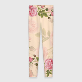 Леггинсы 3D с принтом ЦВЕТЫ / FLOWERS / 8 МАРТА в Ухте, 80% полиэстер, 20% эластан | Эластичный пояс, зауженные к низу, низкая посадка | chery | flowers | japan | roses | sakura | вишня | растения | розы | ромашка | сакура | тюльпаны | цветы | цветы сакуры | япония