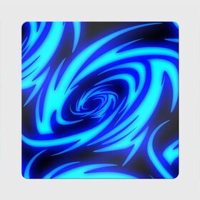 Магнит виниловый Квадрат с принтом ОГНЕННЫЕ ВОЛНЫ | FIRE STRIPES в Ухте, полимерный материал с магнитным слоем | размер 9*9 см, закругленные углы | abstraction | geometry | hexagon | neon | paints | stripes | texture | triangle | абстракция | брызги | геометрия | краски | неон | соты | текстура