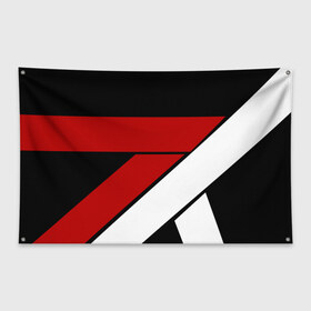 Флаг-баннер с принтом GEOMETRY SPORT в Ухте, 100% полиэстер | размер 67 х 109 см, плотность ткани — 95 г/м2; по краям флага есть четыре люверса для крепления | abstraction | geometry | hexagon | neon | paints | stripes | texture | triangle | абстракция | брызги | геометрия | краски | неон | соты | текстура