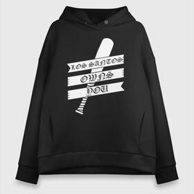 Женское худи Oversize хлопок с принтом LOS SANTOS GTA в Ухте, френч-терри — 70% хлопок, 30% полиэстер. Мягкий теплый начес внутри —100% хлопок | боковые карманы, эластичные манжеты и нижняя кромка, капюшон на магнитной кнопке | 4 | 5 | five | games | grand theft auto | gta | gta v | los santos | online | rockstar | san andreas | великое авто воровство | гта | гташка | игры | логотип | лос сантос | майкл | мафия | ограбление | онлайн | пеф | рокстар | самп | сан андреас 