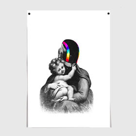 Постер с принтом Daft Punk в Ухте, 100% бумага
 | бумага, плотность 150 мг. Матовая, но за счет высокого коэффициента гладкости имеет небольшой блеск и дает на свету блики, но в отличии от глянцевой бумаги не покрыта лаком | cyberpunk | daft | daftpunk | electronic | get | guy | guy manuel | human | lucky | music | punk | robot | rock | thomas | дафт | дафтпанк | киберпанк | музыка | ню диско | панк | робот | рок | техно | томас | электро | электроник рок