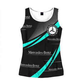 Женская майка 3D MERCEDES BENZ АКВАМАРИНОВЫЙ: в Ухте, 100% полиэстер | круглая горловина, прямой силуэт, длина до линии бедра | amg | auto | car | mercedes | mercedes benz | mercedes c | mercedes e | mercedes s | sport car. | авто | автомобиль | амг | гелендваген | мерс | мерседес | спорт