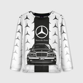 Детский лонгслив 3D с принтом MERCEDES BENZ в Ухте, 100% полиэстер | длинные рукава, круглый вырез горловины, полуприлегающий силуэт
 | amg | auto | car | mercedes | mercedes benz | mercedes c | mercedes e | mercedes s | sport car. | авто | автомобиль | амг | гелендваген | мерс | мерседес | спорт