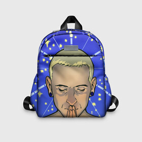 Детский рюкзак 3D с принтом Chester Bennington в Ухте, 100% полиэстер | лямки с регулируемой длиной, сверху петелька, чтобы рюкзак можно было повесить на вешалку. Основное отделение закрывается на молнию, как и внешний карман. Внутри дополнительный карман. По бокам два дополнительных кармашка | bennington | chester | linkin park | rock | беннингтон | линкин парк | рок | честер