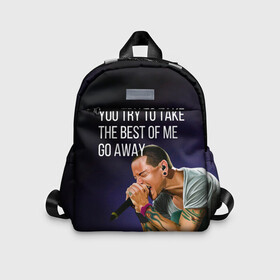 Детский рюкзак 3D с принтом GO AWAY в Ухте, 100% полиэстер | лямки с регулируемой длиной, сверху петелька, чтобы рюкзак можно было повесить на вешалку. Основное отделение закрывается на молнию, как и внешний карман. Внутри дополнительный карман. По бокам два дополнительных кармашка | bennington | chester | linkin park | rock | беннингтон | линкин парк | рок | честер