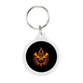 Брелок круглый с принтом Дум | Dota 2 в Ухте, пластик и полированная сталь | круглая форма, металлическое крепление в виде кольца | dota | dota2 | game | games | moba | дитка | дота | дота2 | дотка | игра | игры | моба