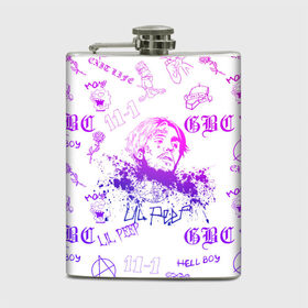 Фляга с принтом LIL PEEP в Ухте, металлический корпус | емкость 0,22 л, размер 125 х 94 мм. Виниловая наклейка запечатывается полностью | Тематика изображения на принте: lil peep | lil prince | pink | зарубежная музыка | лил пип | маленький принц