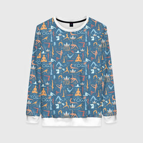 Женский свитшот 3D с принтом Йога в Ухте, 100% полиэстер с мягким внутренним слоем | круглый вырез горловины, мягкая резинка на манжетах и поясе, свободная посадка по фигуре | аум | брахма | будда | буддист | веган | вишну | ганеша | гимнастика | индиго | индуизм | инь янь | йога | лотос | мантра | медитация | нирвана | ом | просветление | психоделика | санскрит | третий глаз