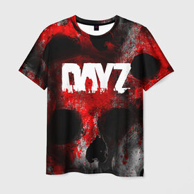 Мужская футболка 3D с принтом DAYZ BLOOD | ДЕЙЗИ КРОВЬ (Z) в Ухте, 100% полиэфир | прямой крой, круглый вырез горловины, длина до линии бедер | apocalypse | arma 2 | dayz | game | survival horror | zombie | апокалипсис | арма | арма 2 | дейзи | зомби | зомби апокалипсисом | игра | мертвецы | симулятор выживания | ходячик мертвецы