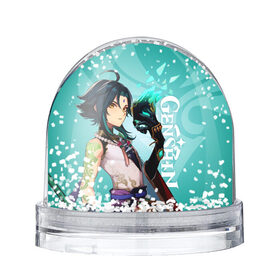 Снежный шар GENSHIN IMPACT, СЯО: в Ухте, Пластик | Изображение внутри шара печатается на глянцевой фотобумаге с двух сторон | genshin impact | xiao | анемо | геншин импакт | игры | персонажи | сяо