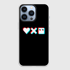 Чехол для iPhone 13 Pro с принтом Любовь, смерть и роботы в Ухте,  |  | 3d | 3д | love death and robots | иконка | кибер | логотип | любовь | мультик | нетфликс | подарок | робот | сериал | символ | черный