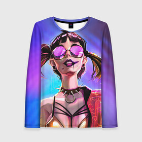 Женский лонгслив 3D Love, death and robots: в Ухте, 100% полиэстер | длинные рукава, круглый вырез горловины, полуприлегающий силуэт | love death robots | девушка | кибер | логотип | любовь | мультик | нетфликс | подарок | робот | сезон