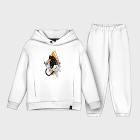 Детский костюм хлопок Oversize с принтом Cat in flowers в Ухте,  |  | Тематика изображения на принте: 8 марта | cat | girl | woman | бабушка | весна | девушкам | девушке | девушки | женский | кот | листья | мама | март | пионы | подарок | тренд | цветочки | цветы