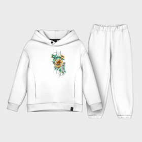 Детский костюм хлопок Oversize с принтом Sunflower в Ухте,  |  | Тематика изображения на принте: 8 марта | girl | woman | бабушка | весна | девушкам | девушке | девушки | женский | листья | мама | март | пионы | подарок | тренд | цветочки | цветы