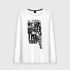 Мужской лонгслив хлопок с принтом MY GUN IS MUCH BIGGER THAN YOURS в Ухте, 100% хлопок |  | Тематика изображения на принте: 4 | 5 | five | games | grand theft auto | gta | gta v | los santos | online | rockstar | san andreas | великое авто воровство | гта | гташка | игры | логотип | лос сантос | майкл | мафия | ограбление | онлайн | пеф | рокстар | самп | сан андреас 