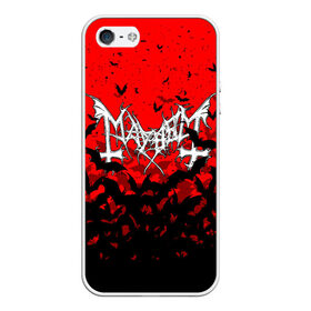 Чехол для iPhone 5/5S матовый с принтом MAYHEM в Ухте, Силикон | Область печати: задняя сторона чехла, без боковых панелей | mayhem | metal | rock | the true mayhem. | блэк метал | дэд | мертвый | метал | музыка | мэйхем | рок