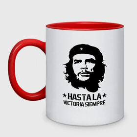 Кружка двухцветная с принтом CHE GUEVARA | ЧЕ ГЕВАРА в Ухте, керамика | объем — 330 мл, диаметр — 80 мм. Цветная ручка и кайма сверху, в некоторых цветах — вся внутренняя часть | anarchy | che | che guevara | comandante | hasta la victoria siempre | анархия | гевара | до победы всегда | историческая личность | комунист | куба | революция | социализм | фидель кастро | че | че гевара | эрнесто