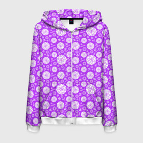 Мужская толстовка 3D на молнии с принтом Сахасрара в Ухте, 100% полиэстер | длина до линии бедра, манжеты и пояс оформлены мягкой тканевой резинкой, двухслойный капюшон со шнурком для регулировки, спереди молния, по бокам два кармана | Тематика изображения на принте: аум | брахма | будда | буддист | веган | вишну | ганеша | гимнастика | индиго | индуизм | инь янь | йога | лотос | мантра | медитация | нирвана | ом | просветление | психоделика | санскрит | третий глаз