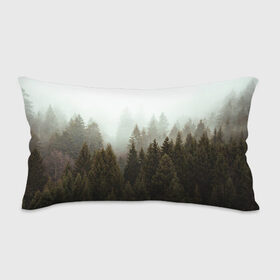Подушка 3D антистресс с принтом Деревья в Ухте, наволочка — 100% полиэстер, наполнитель — вспененный полистирол | состоит из подушки и наволочки на молнии | tegunvteg | деревья | лес | листья | природа | темный лес | туман