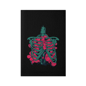 Обложка для паспорта матовая кожа с принтом Flowers and Bones в Ухте, натуральная матовая кожа | размер 19,3 х 13,7 см; прозрачные пластиковые крепления | 8 | bones | day | flowers | girl | girlfriend | girls | inside | love | lovers | march | roses | women | womens | x ray | внутри | девушка | девушки | день | женский | женщина | кости | любовь | марта | ребра | рентген | розы | скелет | цветок |