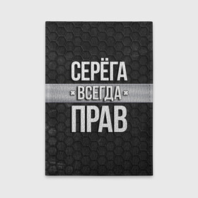 Обложка для автодокументов с принтом Серега всегда прав - соты в Ухте, натуральная кожа |  размер 19,9*13 см; внутри 4 больших “конверта” для документов и один маленький отдел — туда идеально встанут права | tegunvteg | всегда прав | имена | надпись | прикол | серега | сережа | соты | текстура | юмор