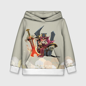 Детская толстовка 3D Король | Dota 2: в Ухте, 100% полиэстер | двухслойный капюшон со шнурком для регулировки, мягкие манжеты на рукавах и по низу толстовки, спереди карман-кенгуру с мягким внутренним слоем | dota | dota2 | game | games | moba | дитка | дота | дота2 | дотка | игра | игры | моба