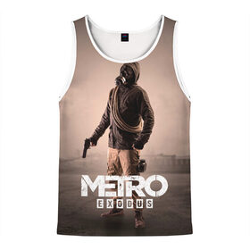 Мужская майка 3D с принтом Metro Exodus в Ухте, 100% полиэстер | круглая горловина, приталенный силуэт, длина до линии бедра. Пройма и горловина окантованы тонкой бейкой | 2033 | exodus | metro | metro 2033 | metro exodus | stalker | апокалипсис | диггер | дигеры | метро | разрушка | эпидемия