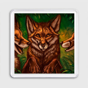 Магнит 55*55 Лисы: в Ухте, Пластик | Размер: 65*65 мм; Размер печати: 55*55 мм | fox | foxy | животное | звери | лиса | лисенок | лисичка | милая | рыжая | фокс