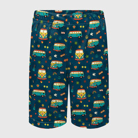 Детские спортивные шорты 3D Фургоны хиппи: в Ухте,  100% полиэстер
 | пояс оформлен широкой мягкой резинкой, ткань тянется
 | арт | машины | мир | музыка | пис | фургон | хиппи | хипстер
