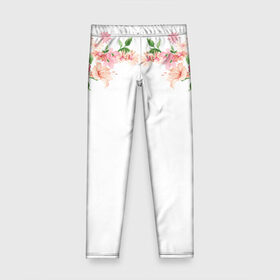 Детские леггинсы 3D с принтом Цветы в Ухте, полиэстер 85%, спандекс 15% | эластичный пояс, зауженный крой | красота | листья | минимализм | природа | растения | цветы